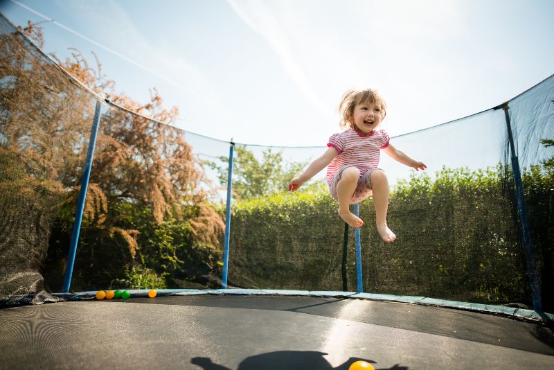 Bouncing trampoline photos