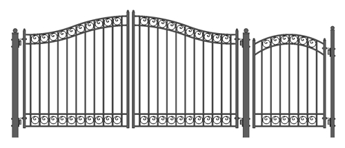 Dual Swing Gate with Pedestrian Entrance
