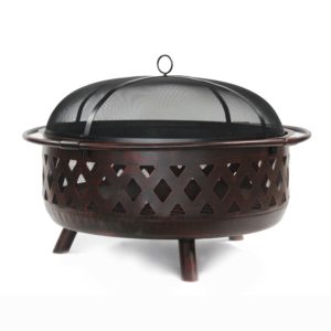 Steel Crossweave Fire Pit - Distressed Bronze - 36 Inches