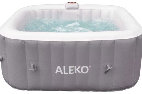 inflatable hot tub with water inside