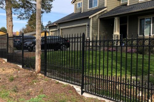 Steel Fence Installed Around Home