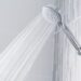 Bathroom shower head spraying water